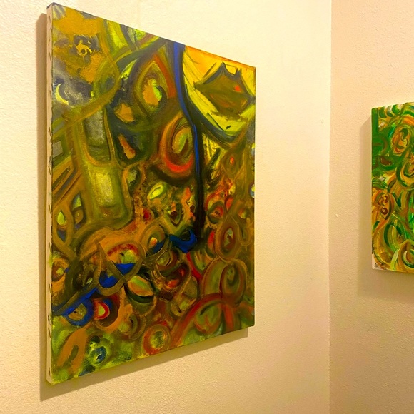 Original acrylic and oil painting on canvas. Ready to hang - Picture 1 of 5